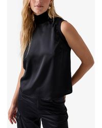 Sanctuary - Nights Like This Satin-front Sleeveless Top - Lyst