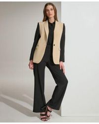 DKNY - Colorblocked One Button Blazer Sleeveless Chiffon Button Up Blouse Mid Rise Fine Stretch Twill Cargo Pants - Lyst