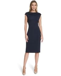 Calvin Klein - Beaded Sheath Midi Dress - Lyst