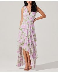Astr - Cytherea Floral-print Ruffled Maxi Dress - Lyst