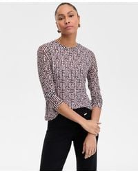 INC International Concepts - Printed Mesh Top - Lyst
