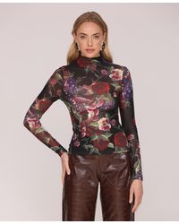 Avec Les Filles - Mock Neck Long Sleeve Top - Lyst
