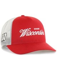 '47 - And Wisconsin Badgers Contemporary Basics Foundation Trucker Hitch Adjustable Hat - Lyst