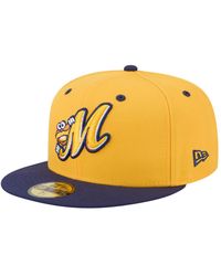 KTZ - Gold/navy Montgomery Biscuits Authentic Collection 59fifty Fitted Hat - Lyst