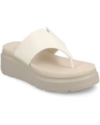 Journee Collection - Carah Thong Platform Wedge Sandals - Lyst