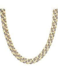 Macy's Diamond Link 20" Chain Necklace (1/2 Ct. T.w.) In 14k Gold-plated Sterling Silver Or Sterling Silver. - Metallic