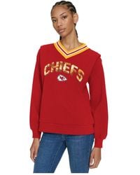Tommy Hilfiger - Kansas City Chiefs Alice V-neck Pullover Sweatshirt - Lyst