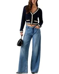 Guess - Aomori Tape Detail V-neck Sweater - Lyst