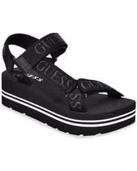 black guess sandals