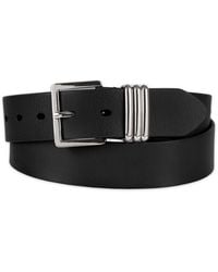 Tommy Hilfiger - Triple-metal Strap Keeper Casual Leather Belt - Lyst