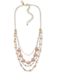 Style & Co. - Gold-tone Mixed Bead & Stone Layered Strand Necklace, 17" + 3" Extender, Created For Macy's - Lyst
