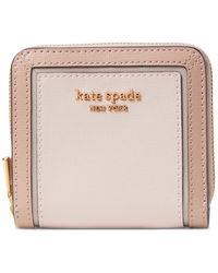 Kate Spade - Morgan Colorblocked Saffiano Leather Compact Wallet - Lyst