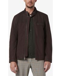 Marc New York - Norworth Sueded Finish Leather Racer Jacket - Lyst