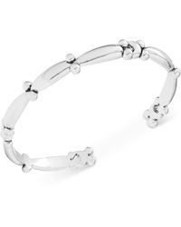 Lucky Brand Silver-tone Delicate Detail Cuff Bracelet - White