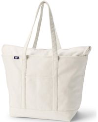 Lands' End - Extra Large 5 Pocket Zip Top Long Handle Canvas Tote Bag - Lyst