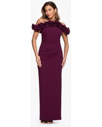 Xscape - Halter-strap Ruffled Gown - Lyst