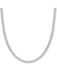 Macy's - Lab-grown 17" Tennis Necklace (12-1/2 Ct. T.w. - Lyst