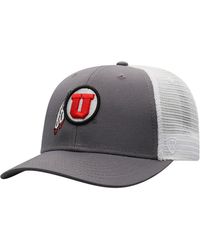 Top Of The World - Gray/white Utah Utes Victory Baseline Trucker Adjustable Hat - Lyst