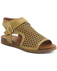 Spring Step - Covington Leather Cut-out Sandal - Lyst