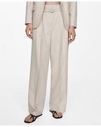 Mango - Belt Clips Detail Suit Pants - Lyst