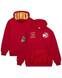 Mitchell & Ness - Atlanta Hawks Team Og 2.0 Vintage Logo Fleece Pullover Hoodie - Lyst