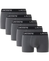Lacoste - 5pk. Regular-fit Stretch Logo Band Trunk Underwear - Lyst
