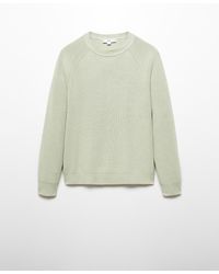 Mango - Ribbed Round-neck Sweater - Lyst
