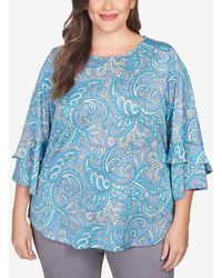 Ruby Rd. - Plus Size Paisley Dew Drop Knit Top - Lyst