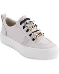 Karl Lagerfeld - Gretel Slip-on Lace-up Embellished Sneakers - Lyst
