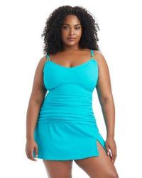 Bleu Rod Beattie - Plus Size Pique Ole Scoop Neck Tankini Swim Top High Waist Skirted Swim Bottoms - Lyst