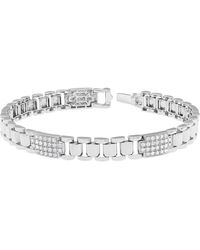 Macy's - Diamond Cluster Wide Link Chain Bracelet (2 Ct. T.w. - Lyst