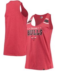 KTZ - Heather Red Chicago Bulls Scoop-neck Racerback Tank Top - Lyst