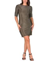 24seven Comfort Apparel - Elbow Length Sleeve Bodycon Mini Party Dress - Lyst