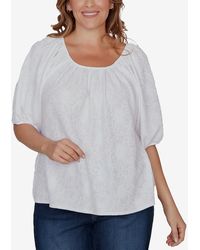 Ruby Rd. - Plus Size Textured Convertible Knit Top - Lyst