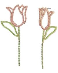 Betsey Johnson - Faux Stone Spring Chick Tulip Statement Earrings - Lyst