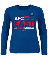 Fanatics - Buffalo Bills 2023 Afc East Division Champions Plus Size Conquer Long Sleeve Crew Neck T-shirt - Lyst