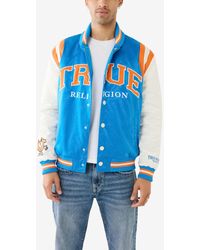 True Religion - Varsity Souvenir Bomber Jacket - Lyst