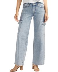 Silver Jeans Co. - Suki Mid Rise Wide Leg Jeans - Lyst