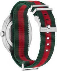 Gucci Watch Men s Swiss Chronograph Coupe Green And Red Stripe Nylon Strap 44mm Ya131202 for Men Lyst