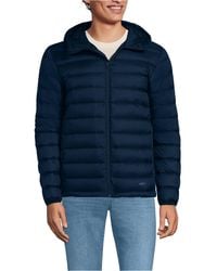 Lands' End - Hooded Wanderweight Packable Down Jacket - Lyst