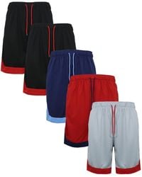 Galaxy By Harvic - 5-pack Lightweight Breathable Moisture Wicking Mesh Shorts - Lyst