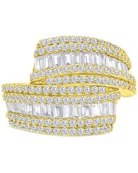 Macy's - Cubic Zirconia Curving Multi Row Ring - Lyst