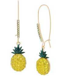 Betsey Johnson - Faux Stone Pineapple Dangle Earrings - Lyst