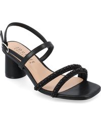 Journee Collection - Lornnah Tru Comfort Foam Beaded Strap Heeled Sandals - Lyst
