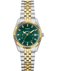 Guess - Two-tone Multi-function Date Watch - Lyst