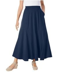 Woman Within - Within Wide Elastic Waist Skirt - Lyst