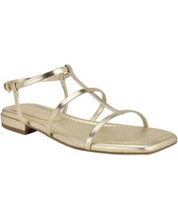 Calvin Klein - Sallia Strappy Caged Flat Sandals - Lyst