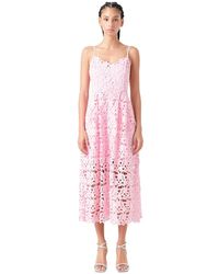 Endless Rose - Lace Cami Midi Dress - Lyst
