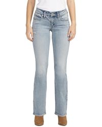 Silver Jeans Co. - Britt Low Rise Curvy Fit Slim Bootcut Jeans - Lyst