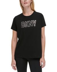 DKNY - Sport Cotton Holographic Logo Short-sleeve T-shirt - Lyst